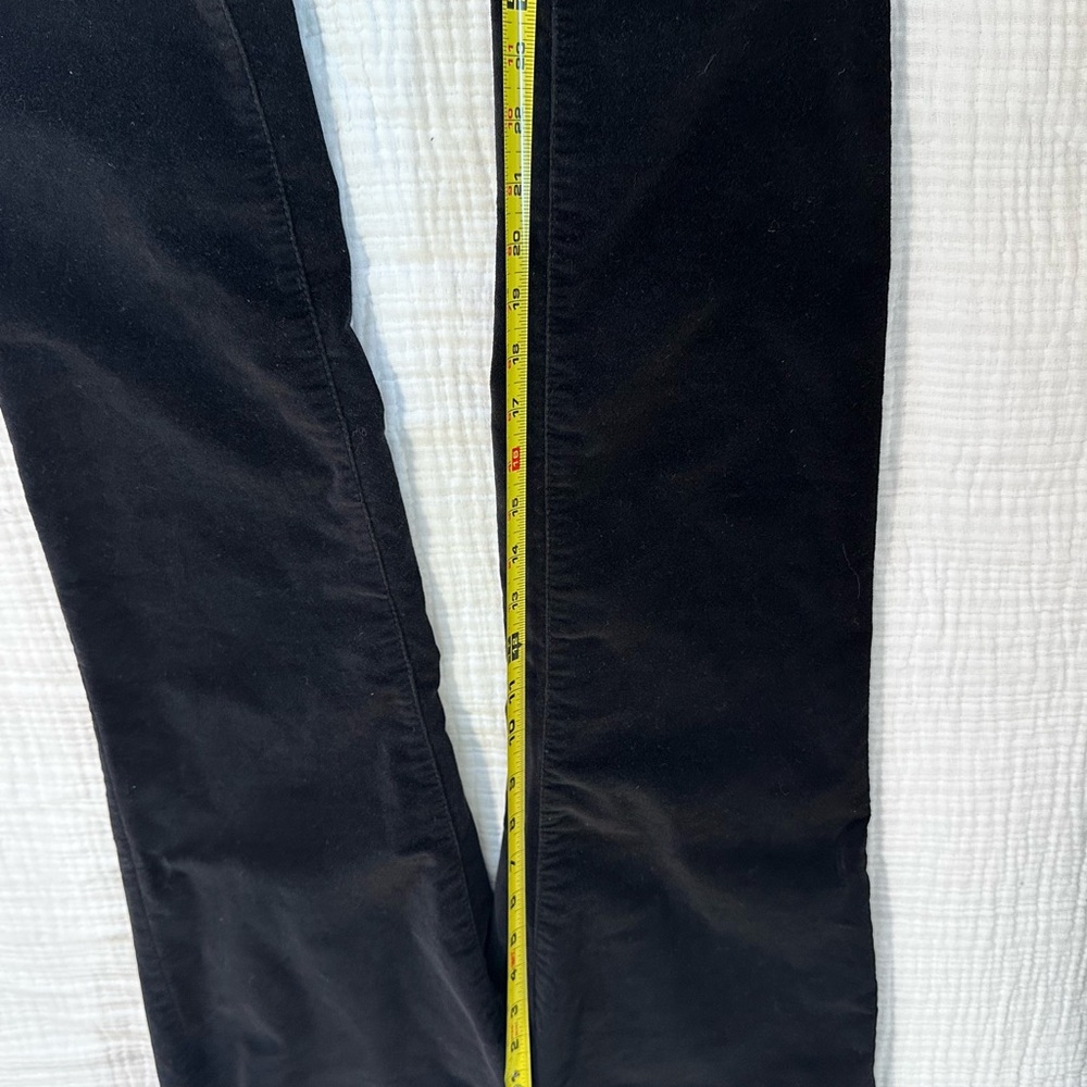 Talbots 10 petite velveteen straight leg five pocket pants. Black - Picture 5 of 6